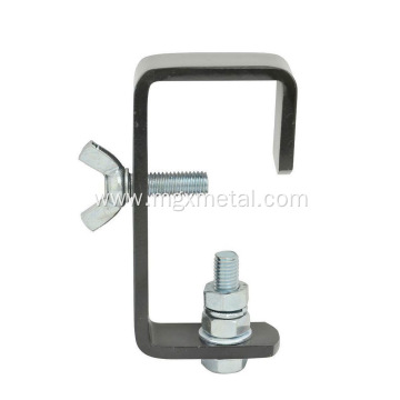 Powder Coated Black Metal Poles Hook Clamp